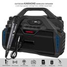 New Rixing NR-6011M Bluetooth 5.0 Portable Outdoor Karaoke Wireless Bluetooth Speaker with Microphone & Shoulder Strap(Blue) - 2