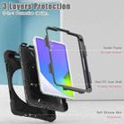 For iPad mini 6 Silicone + PC Protective Tablet Case with Holder & Shoulder Strap(Black+Black) - 3