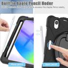 For iPad mini 6 Silicone + PC Protective Tablet Case with Holder & Shoulder Strap(Black+Black) - 5