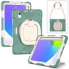 For iPad mini 6 Silicone + PC Protective Tablet Case with Holder & Shoulder Strap(Emerald Green) - 2