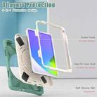For iPad mini 6 Silicone + PC Protective Tablet Case with Holder & Shoulder Strap(Emerald Green) - 3