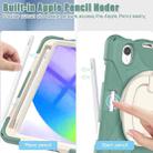 For iPad mini 6 Silicone + PC Protective Tablet Case with Holder & Shoulder Strap(Emerald Green) - 5