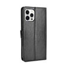 For iPhone 13 Crazy Horse Texture Horizontal Flip Leather Case with Holder & Card Slots & Lanyard(Black) - 3