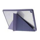 For iPad 10.2 2021 / 2020 / 2019 Deformation Transparent Acrylic Horizontal Flip PU Leather Case with Multi-folding Holder & Sleep / Wake-up Function & Pen Slot(Lavender Grey) - 5
