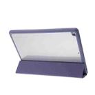 For iPad 10.2 2021 / 2020 / 2019 Deformation Transparent Acrylic Horizontal Flip PU Leather Case with Multi-folding Holder & Sleep / Wake-up Function & Pen Slot(Lavender Grey) - 6