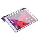 For iPad 10.2 2021 / 2020 / 2019 Deformation Transparent Acrylic Horizontal Flip PU Leather Case with Multi-folding Holder & Sleep / Wake-up Function & Pen Slot(Lavender Grey) - 7