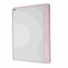 For iPad 10.2 2021 / 2020 / 2019 Deformation Transparent Acrylic Horizontal Flip PU Leather Case with Multi-folding Holder & Sleep / Wake-up Function & Pen Slot(Rose Gold) - 3