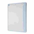 For iPad 10.2 2021 / 2020 / 2019 Deformation Transparent Acrylic Horizontal Flip PU Leather Case with Multi-folding Holder & Sleep / Wake-up Function & Pen Slot(Baby Blue) - 3