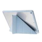 For iPad 10.2 2021 / 2020 / 2019 Deformation Transparent Acrylic Horizontal Flip PU Leather Case with Multi-folding Holder & Sleep / Wake-up Function & Pen Slot(Baby Blue) - 5