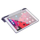 For iPad 10.2 2021 / 2020 / 2019 Deformation Transparent Acrylic Horizontal Flip PU Leather Case with Multi-folding Holder & Sleep / Wake-up Function & Pen Slot(Baby Blue) - 7