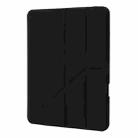 For iPad Pro 11 2022 / 2021 / 2020 / 2018 Deformation Transparent Acrylic Horizontal Flip PU Leather Tablet Case with Multi-folding Holder & Sleep / Wake-up Function & Pen Slot(Black) - 2