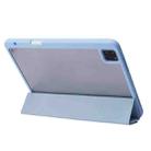For iPad Pro 11 2022 / 2021 / 2020 / 2018 Deformation Transparent Acrylic Horizontal Flip PU Leather Tablet Case with Multi-folding Holder & Sleep / Wake-up Function & Pen Slot(Lavender Grey) - 6