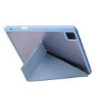 For iPad Pro 11 2022 / 2021 / 2020 / 2018 Deformation Transparent Acrylic Horizontal Flip PU Leather Tablet Case with Multi-folding Holder & Sleep / Wake-up Function & Pen Slot(Baby Blue) - 4