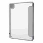 For iPad Pro 11 2022 / 2021 / 2020 / 2018 Deformation Transparent Acrylic Horizontal Flip PU Leather Tablet Case with Multi-folding Holder & Sleep / Wake-up Function & Pen Slot(Grey) - 3