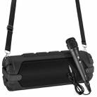 New Rixing NR-6013M Bluetooth 5.0 Portable Outdoor Karaoke Wireless Bluetooth Speaker with Microphone & Shoulder Strap(Black) - 1