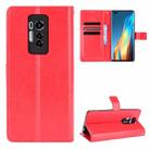 For Tecno Phantom X Crazy Horse Texture Horizontal Flip Leather Case with Holder & Card Slots & Lanyard(Red) - 1