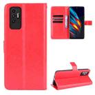 For Tecno Pova 2 Crazy Horse Texture Horizontal Flip Leather Case with Holder & Card Slots & Lanyard(Red) - 1