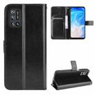 For Doogee N40 Pro Crazy Horse Texture Horizontal Flip Leather Case with Holder & Card Slots & Lanyard(Black) - 1