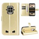 For Doogee S86 / S86 Pro Crazy Horse Texture Horizontal Flip Leather Case with Holder & Card Slots & Lanyard(Gold) - 1