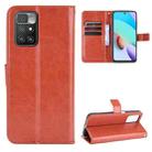 For Xiaomi Redmi 10 Crazy Horse Texture Horizontal Flip Leather Case with Holder & Card Slots & Lanyard(Brown) - 1