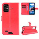 For UMIDIGI Bison Pro Crazy Horse Texture Horizontal Flip Leather Case with Holder & Card Slots & Lanyard(Red) - 1