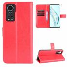 For ZTE Axon 30 5G Crazy Horse Texture Horizontal Flip Leather Case with Holder & Card Slots & Lanyard(Red) - 1