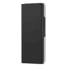 For Samsung Galaxy Z Fold3 5G Plain Leather Horizontal Flip Leather Case with Holder(Black) - 2