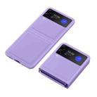 For Samsung Galaxy Z Flip3 5G Shock-resistant Plain Leather All-inclusive Protective Case(Purple) - 1