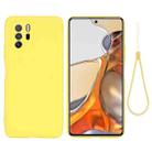 For Xiaomi Redmi Note 10 Pro 5G CN Version / Poco X3 GT 5G Solid Color Liquid Silicone Dropproof Full Coverage Protective Case(Yellow) - 1