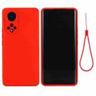 For Honor 50 Solid Color Liquid Silicone Dropproof Full Coverage Protective Case(Red) - 1