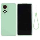 For Honor 50 Pro Solid Color Liquid Silicone Dropproof Full Coverage Protective Case(Green) - 1