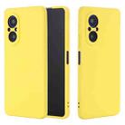 For Honor 50 SE Solid Color Liquid Silicone Dropproof Full Coverage Protective Case(Yellow) - 1