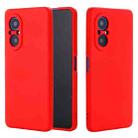 For Honor 50 SE Solid Color Liquid Silicone Dropproof Full Coverage Protective Case(Red) - 1