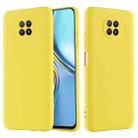 For Honor X20 Solid Color Liquid Silicone Dropproof Full Coverage Protective Case(Yellow) - 1