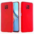 For Honor X20 Solid Color Liquid Silicone Dropproof Full Coverage Protective Case(Red) - 1