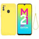 For Samsung Galaxy M21 2021 Solid Color Liquid Silicone Dropproof Full Coverage Protective Case(Yellow) - 2