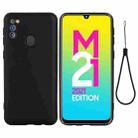 For Samsung Galaxy M21 2021 Solid Color Liquid Silicone Dropproof Full Coverage Protective Case(Black) - 2