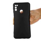 For Samsung Galaxy M21 2021 Solid Color Liquid Silicone Dropproof Full Coverage Protective Case(Black) - 5