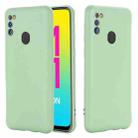 For Samsung Galaxy M21 2021 Solid Color Liquid Silicone Dropproof Full Coverage Protective Case(Green) - 1