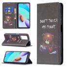 For Xiaomi Redmi 10 Colored Drawing Pattern Invisible Magnetic Horizontal Flip PU Leather Case with Holder & Card Slots & Wallet(Bear) - 1