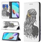 For Xiaomi Redmi 10 Colored Drawing Pattern Invisible Magnetic Horizontal Flip PU Leather Case with Holder & Card Slots & Wallet(Girl) - 1