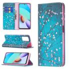 For Xiaomi Redmi 10 Colored Drawing Pattern Invisible Magnetic Horizontal Flip PU Leather Case with Holder & Card Slots & Wallet(Plum Blossom) - 1