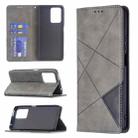 For Xiaomi Mi 11T Rhombus Texture Horizontal Flip Magnetic Leather Case with Holder & Card Slots(Grey) - 1