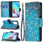 For Xiaomi Redmi 10 Colored Drawing Pattern Zipper Horizontal Flip Leather Case with Holder & Card Slots & Wallet(Plum Blossom) - 1
