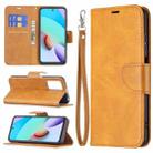 For Xiaomi Redmi 10 Retro Lambskin Texture Pure Color Horizontal Flip PU Leather Case with Holder & Card Slots & Wallet & Lanyard(Yellow) - 1