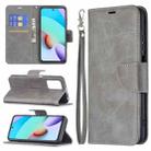 For Xiaomi Redmi 10 Retro Lambskin Texture Pure Color Horizontal Flip PU Leather Case with Holder & Card Slots & Wallet & Lanyard(Grey) - 1