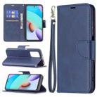 For Xiaomi Redmi 10 Retro Lambskin Texture Pure Color Horizontal Flip PU Leather Case with Holder & Card Slots & Wallet & Lanyard(Blue) - 1
