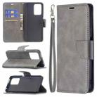 For Xiaomi Mi 11T Retro Lambskin Texture Pure Color Horizontal Flip PU Leather Case with Holder & Card Slots & Wallet & Lanyard(Grey) - 1