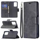For Xiaomi Mi 11T Retro Lambskin Texture Pure Color Horizontal Flip PU Leather Case with Holder & Card Slots & Wallet & Lanyard(Black) - 1