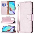 For Xiaomi Redmi 10 Litchi Texture Pure Color Horizontal Flip PU Leather Case with Holder & Card Slots & Wallet & Lanyard(Rose Gold) - 1